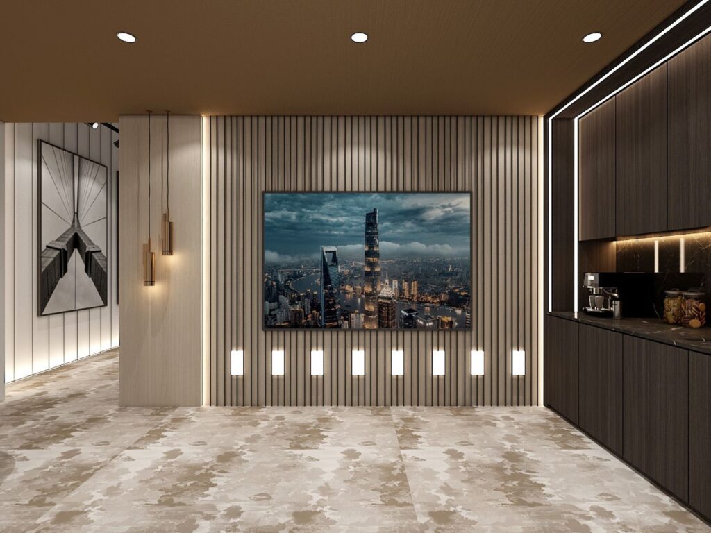 commercial office design Singapore meeting and lounge area