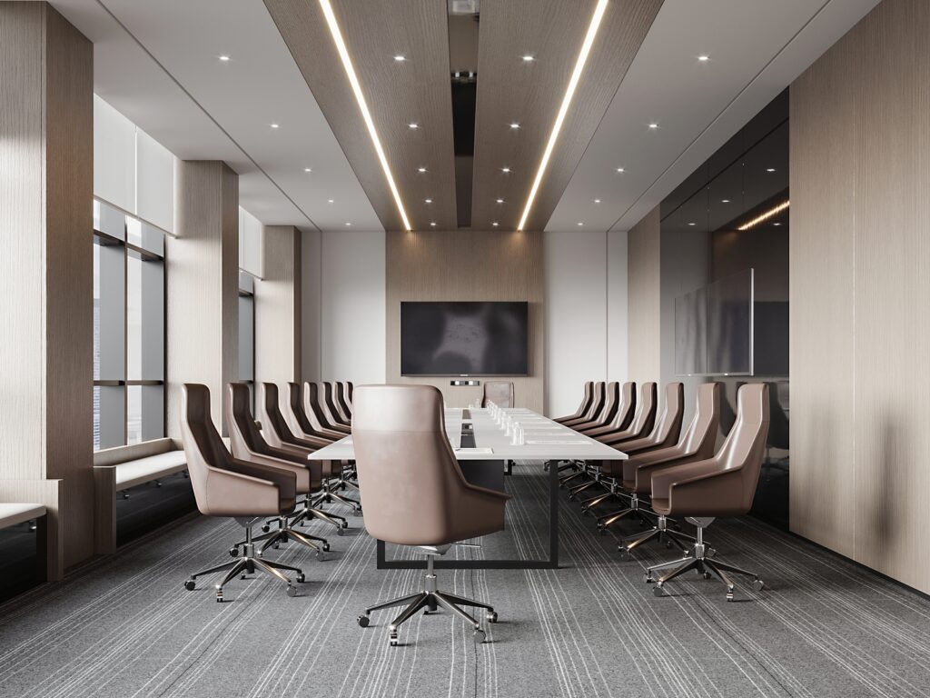 modern office renovation Singapore meeting room interior design