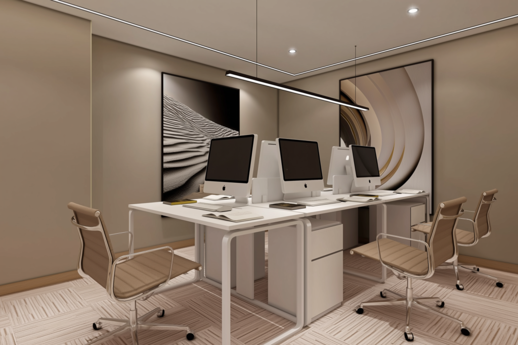 modern office renovation Singapore minimalist workspace design commercial interior Singapore